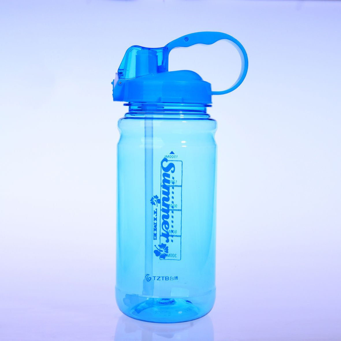 Large capacity plastic water bottle