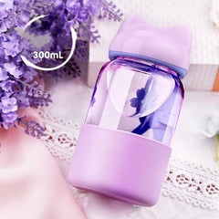 Bunny Borosilicate Glass Water Bottle