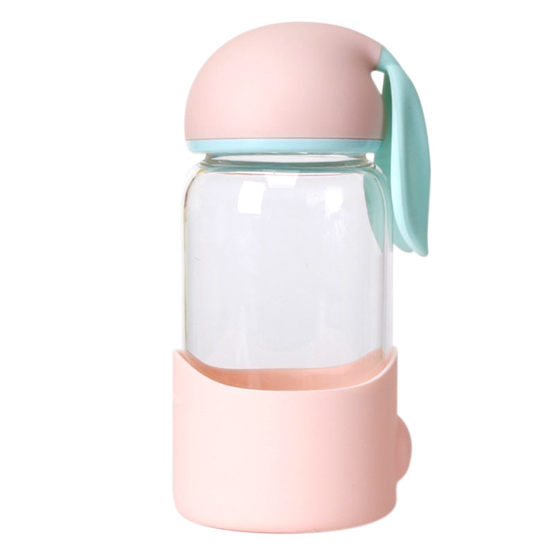 Bunny Borosilicate Glass Water Bottle