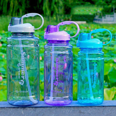 Large capacity plastic water bottle