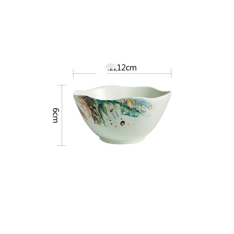 Qingtian ceramic bowls and dishes tableware