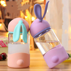 Bunny Borosilicate Glass Water Bottle