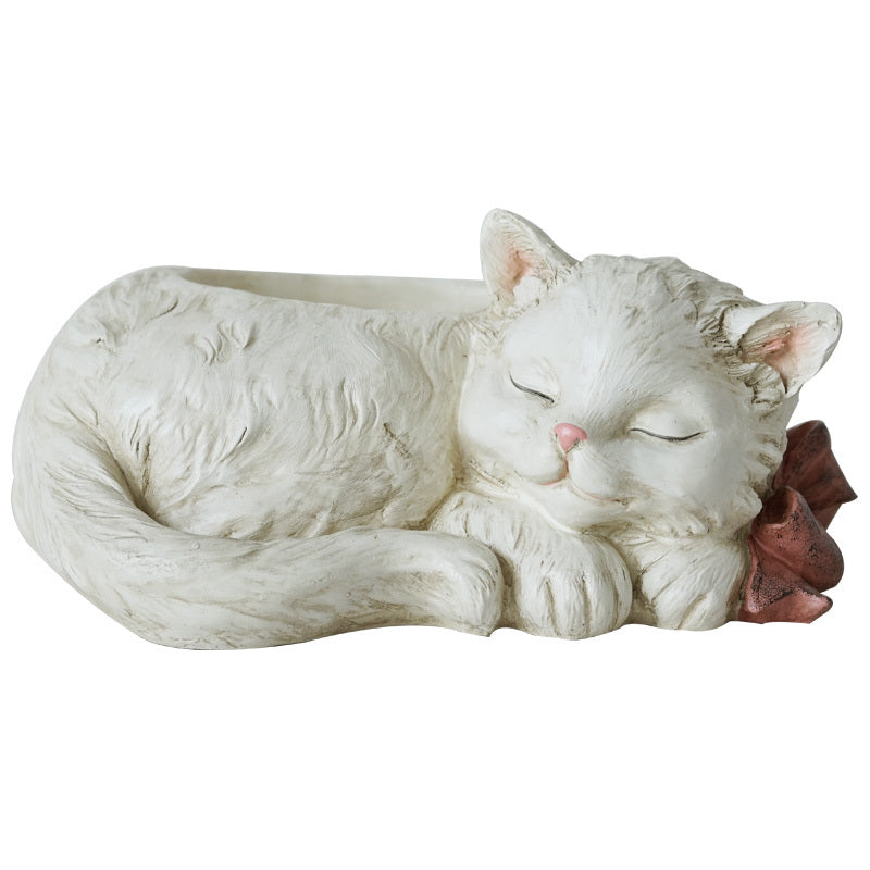 Little White Cat Creative Resin Planter