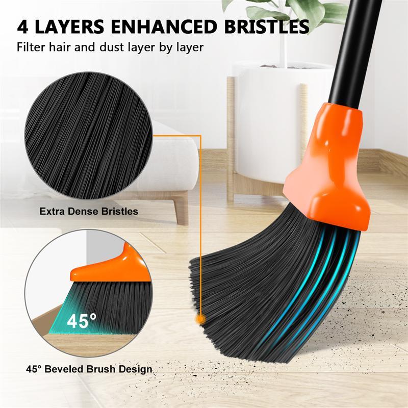 Stable Space-saving Broom And Dustpan For Office Classroom Home Kitchen Household Cleaning Tool