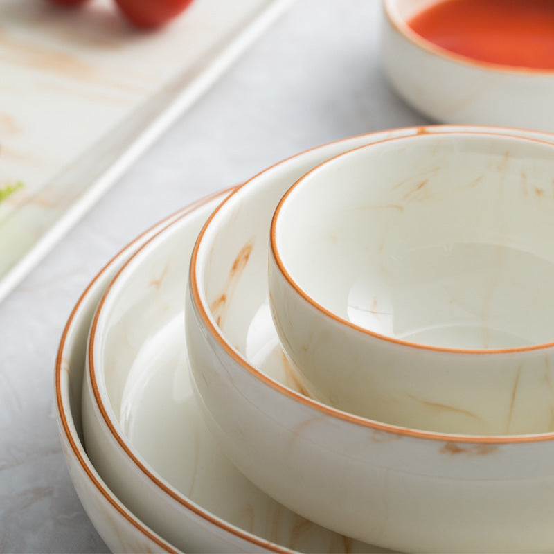 Marbled Ceramic Bowls And Dishes